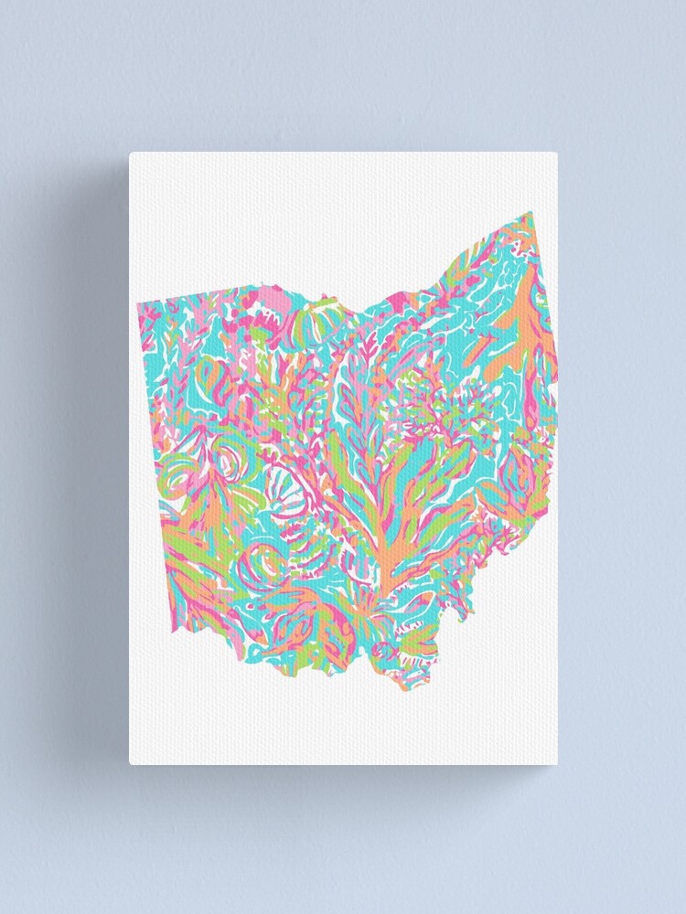 Alternate view of Lilly States - Ohio Canvas Print