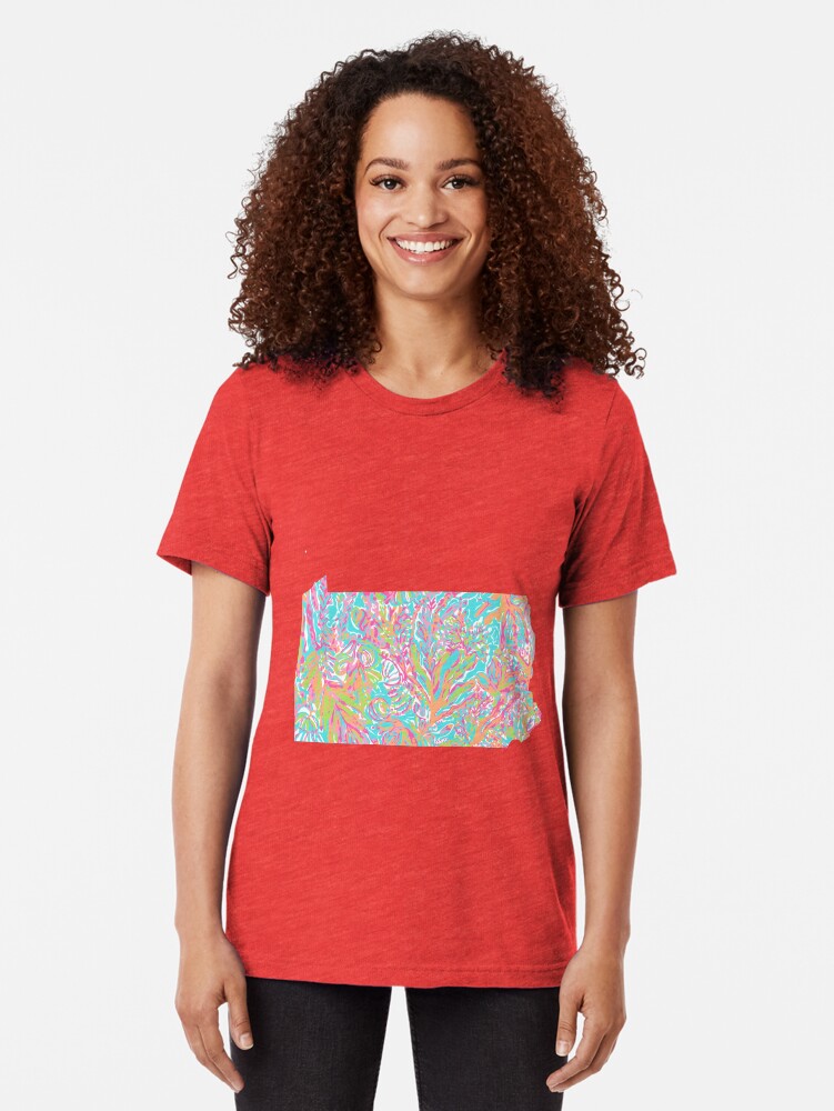 Alternate view of Lilly States - Pennslyvania Tri-blend T-Shirt