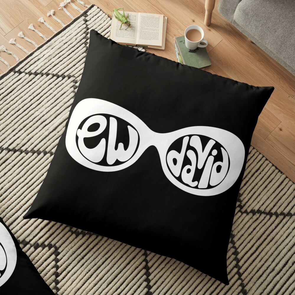 Ew, David. The iconic Schitt's Creek Alexis Rose to David Rose quote Hand lettered in Sunglasses. Floor Pillow