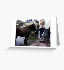 Cuxhafen...Carrige ride thru the ebb and flow Greeting Card