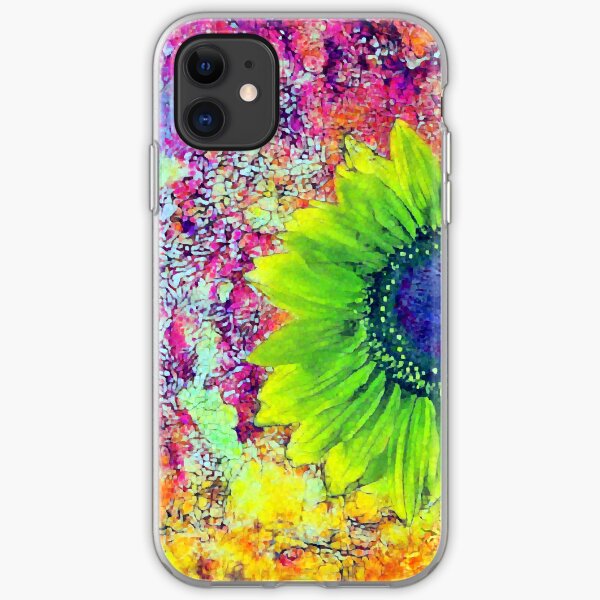Abstract sunflower iPhone Soft Case