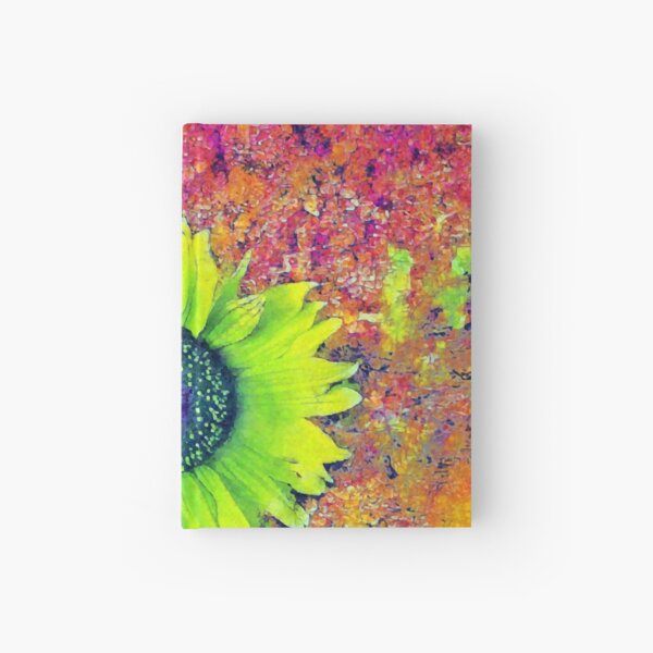 Abstract sunflower Hardcover Journal