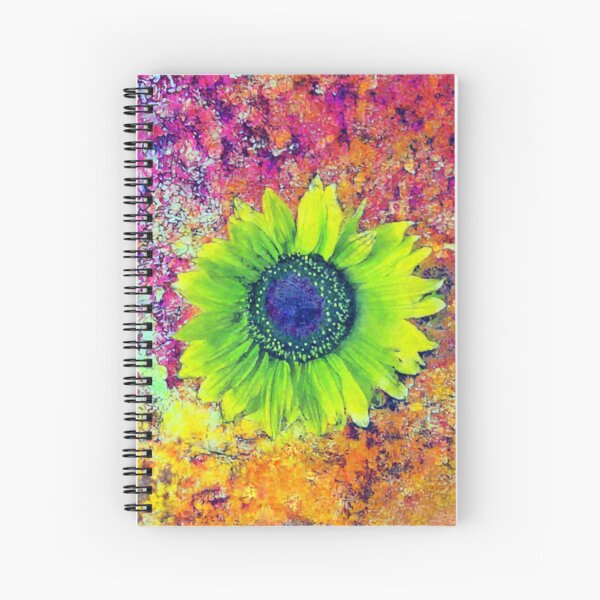 Abstract sunflower Spiral Notebook