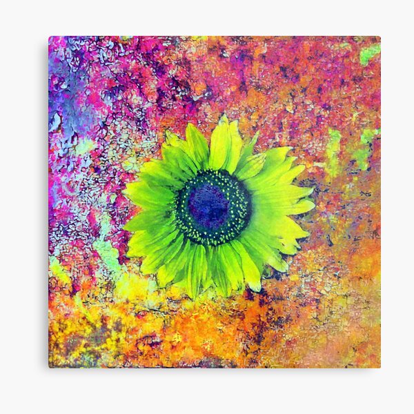 Abstract sunflower Metal Print