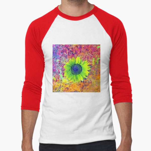 Abstract sunflower Baseball ¾ Sleeve T-Shirt