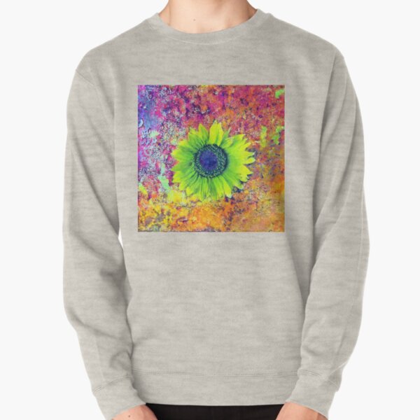 Abstract sunflower Pullover Sweatshirt