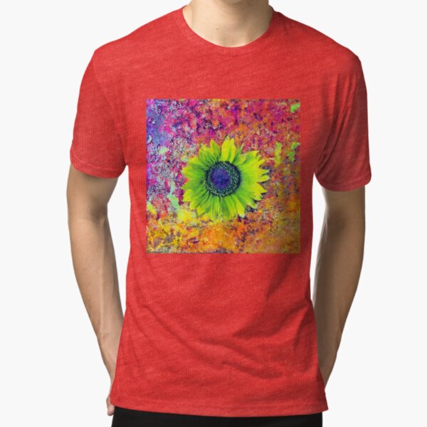 Abstract sunflower Tri-blend T-Shirt