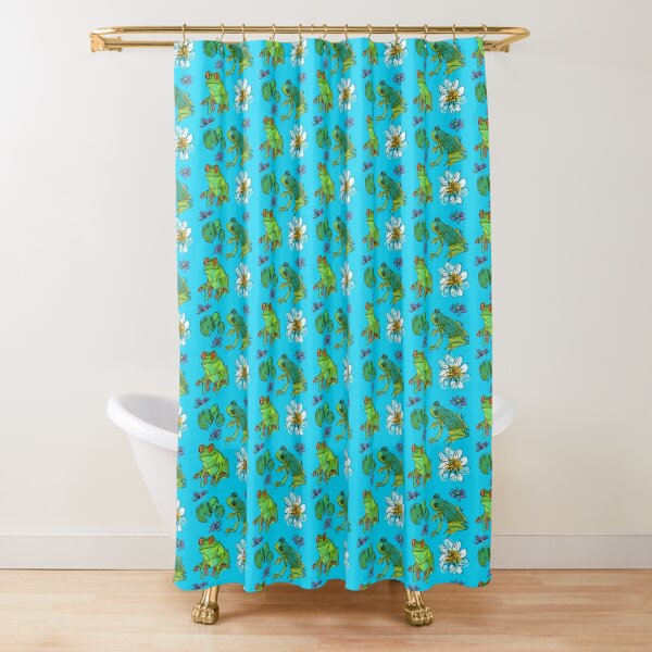 Happy pond Shower Curtain