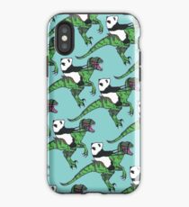 Vinilo o funda para iPhone Jurassic Panda logo print blue