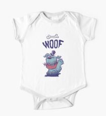 Woof Top Hat Dog One Piece - Short Sleeve