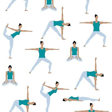 The 26 Poses of Bikram Yoga Peach | Greeting Card