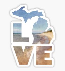 Love in Michigan Sticker