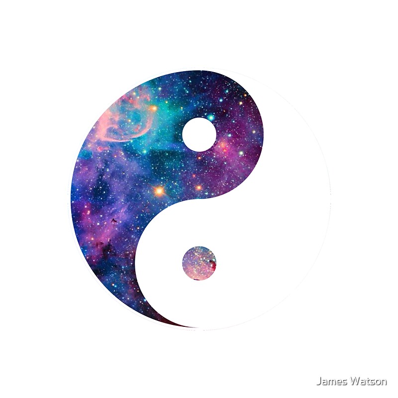 "Ying Yang Symbol (Galaxy)" Stickers by BlueWallDesigns ...