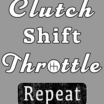 Artwork thumbnail, Clutch Shift Throttle Muscle Car Race Mechanic Men. by maxxexchange