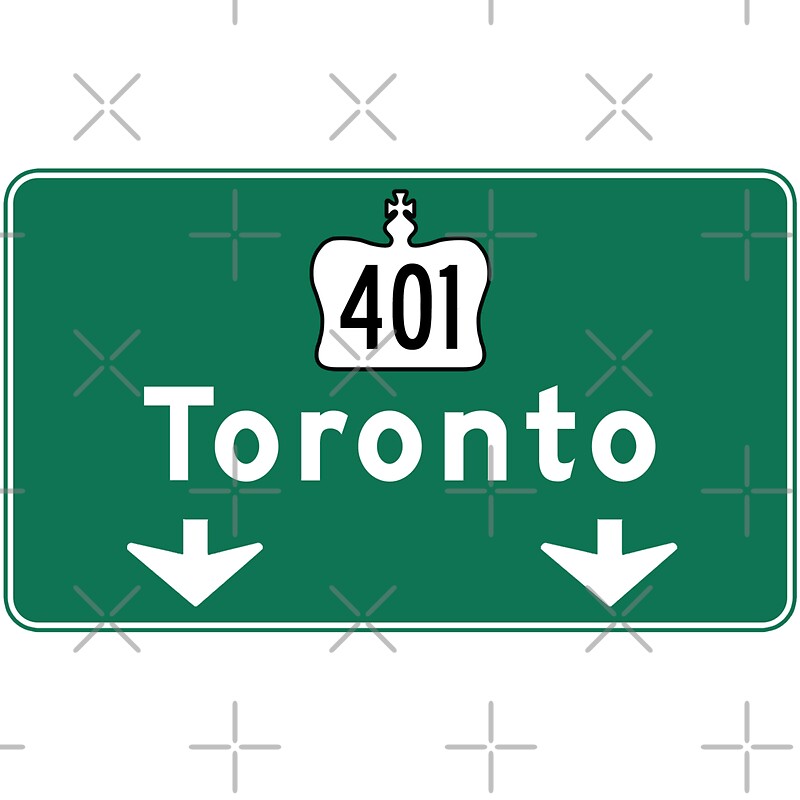 "Toronto, Road Sign, Canada " Stickers by worldofsigns Redbubble