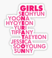 Simple GIRLS' GENERATION Typography Sticker