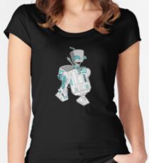 Two little robots - colour version Women's Fitted Scoop T-Shirt