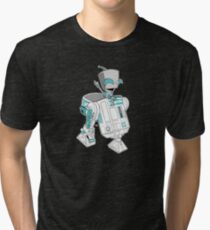 Two little robots - colour version Tri-blend T-Shirt