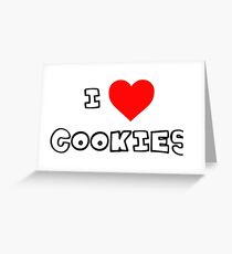 I Heart Cookies Greeting Card
