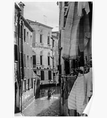 Washing Hanging in Venice Poster