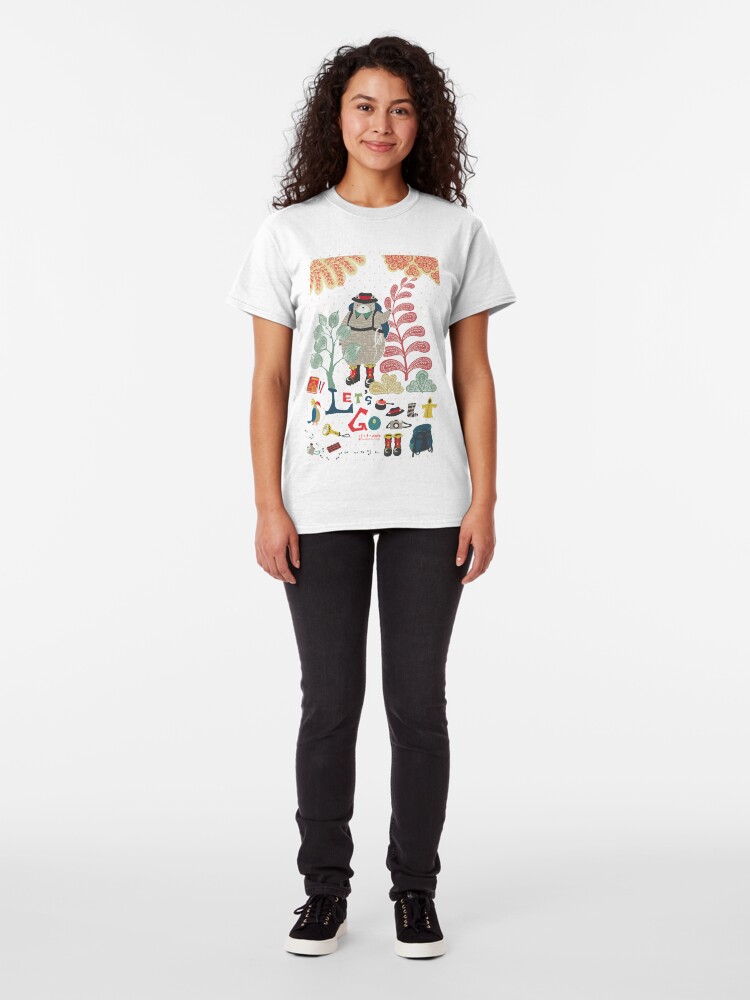 Alternate view of Bear Travel - Let's Go Classic T-Shirt