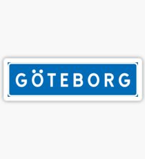 Gothenburg, Road Sign, Sweden Sticker