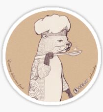 Creating delicious food - Otter-Burlywood Sticker