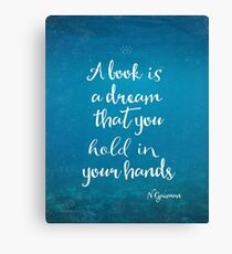 Neil Gaiman quote underwater Canvas Print