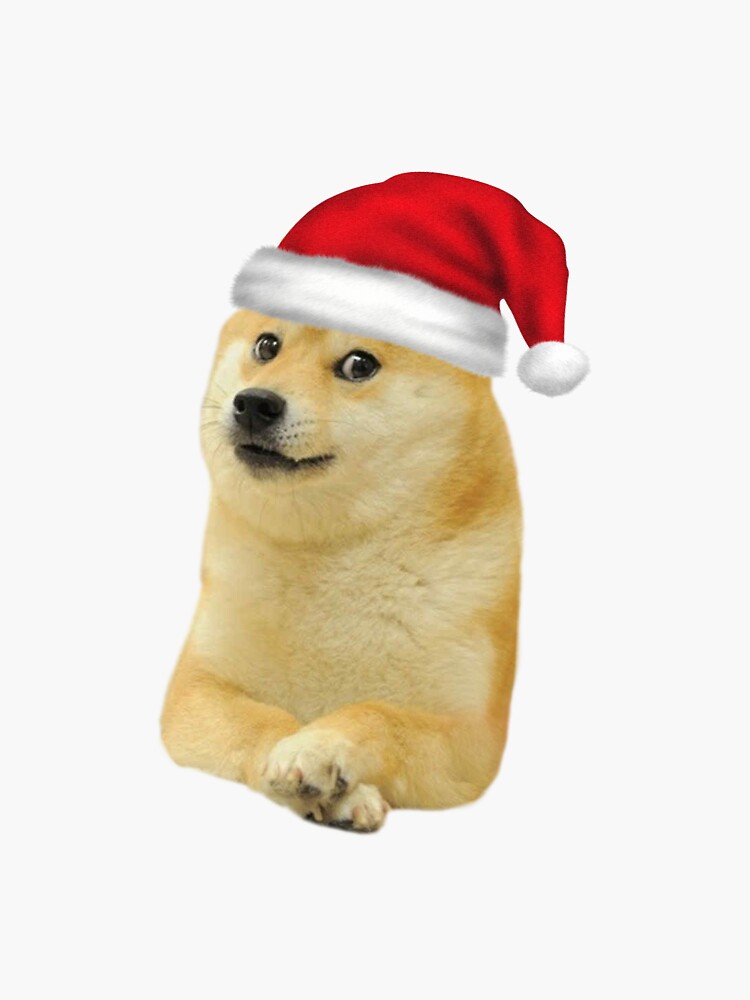 "Christmas Doge" Sticker by ohsnap  Redbubble