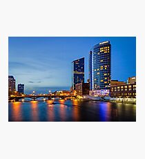 The Grand River at Night Photographic Print