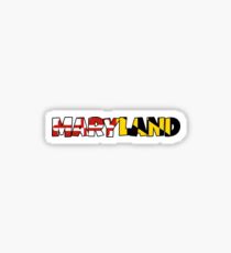 Maryland flag word art Sticker