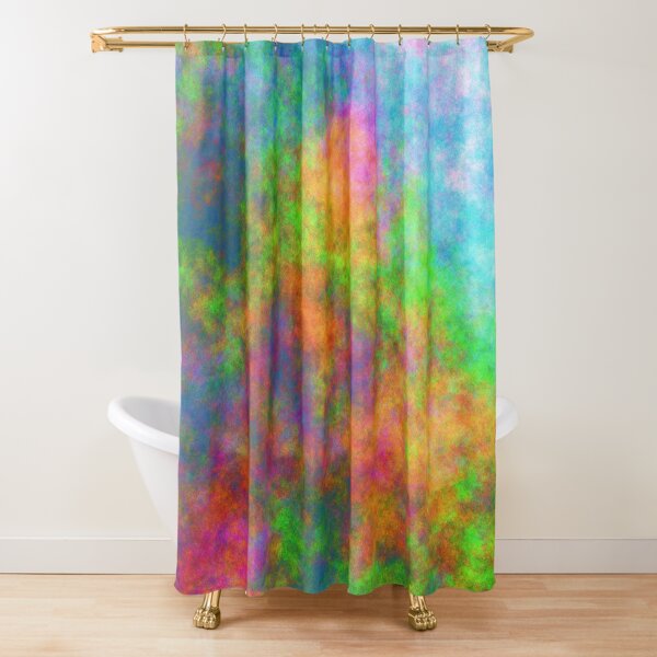 Abstraction of underwater forest Shower Curtain