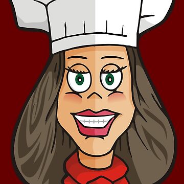 Custom Woman Chef Cartoon Portrait, Chef Caricature, Gift for Chef