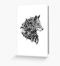 Wolf Profile Greeting Card