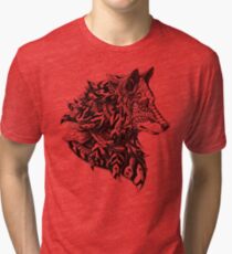 Wolf Profile Tri-blend T-Shirt