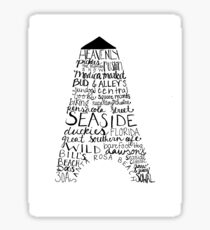 Hand Lettered-Seaside, Florida Sticker