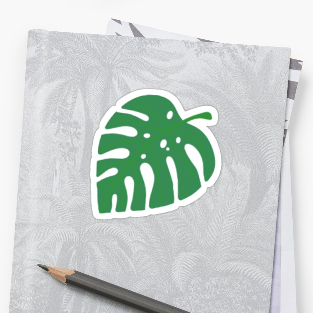 aesthetic leaf sticker by izzykearney redbubble