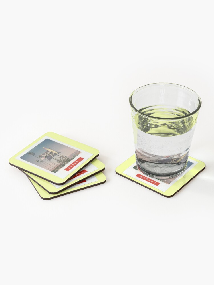 Alternate view of Safari Inn Neon Sign - Original Polaroid Coasters (Set of 4)