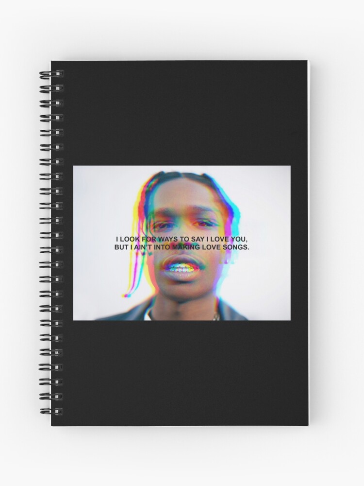 A Ap Rocky L D Spiral Notebook By Notjimmystewart Redbubble - rick owens raf simons roblox meme t shirt by notjimmystewart