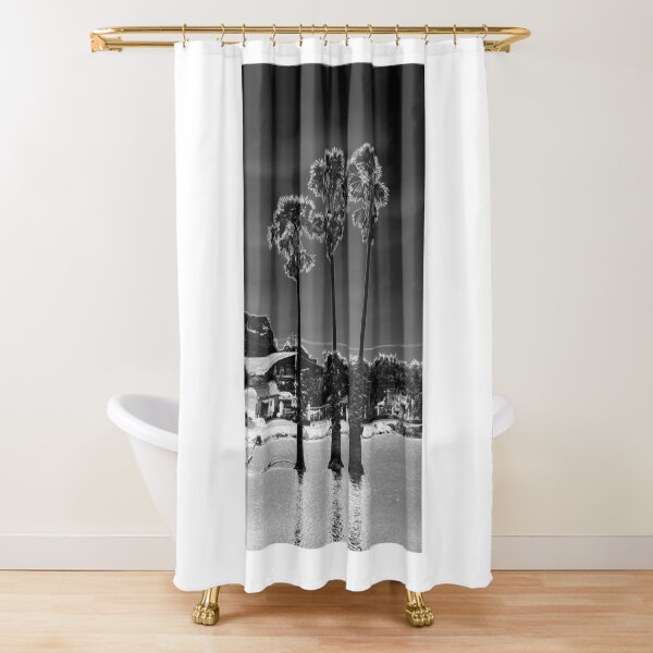 Tall Moon Trees Shower Curtain