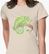Swirly Chameleon Women's Fitted T-Shirt