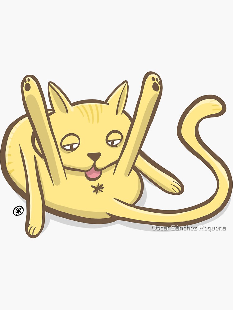Cat licking her ass by oscarsanchez