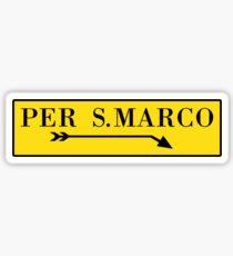 Per San Marco, Venice, Italian Street Sign Sticker