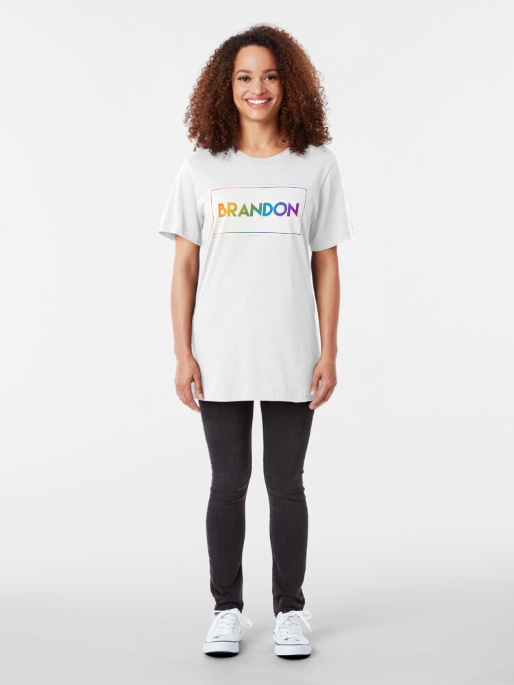 Alternate view of Brandon - Pride Edition Slim Fit T-Shirt