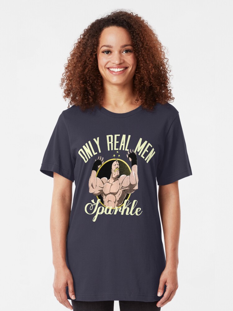 Alternate view of Only real men sparkle Slim Fit T-Shirt