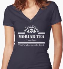 MoriarTea Women's Fitted V-Neck T-Shirt