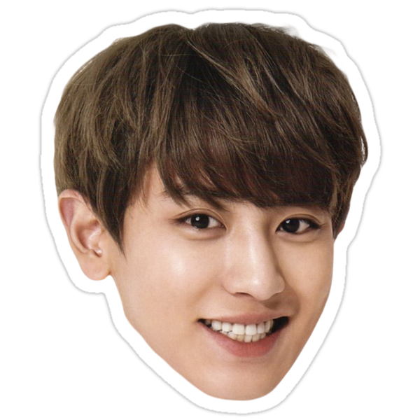 chanyeol head stickers by adore value redbubble