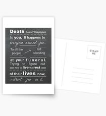 All the People Left Standing at your Funeral Postcards