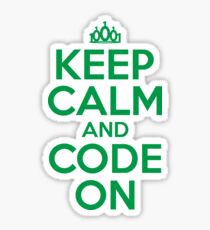 Keep Calm and Code On Sticker