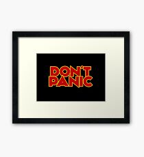 Dont Panic - The Hitchhiker's Guide to the Galaxy Framed Print